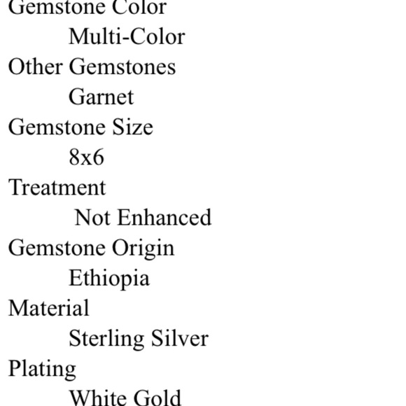 Genuine Flashing Fiery Opal & Garnet Ring - Picture 9 of 9